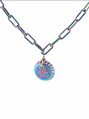 Be Free Rainbow Iridescent Pendant Necklace - Women Jewelry
